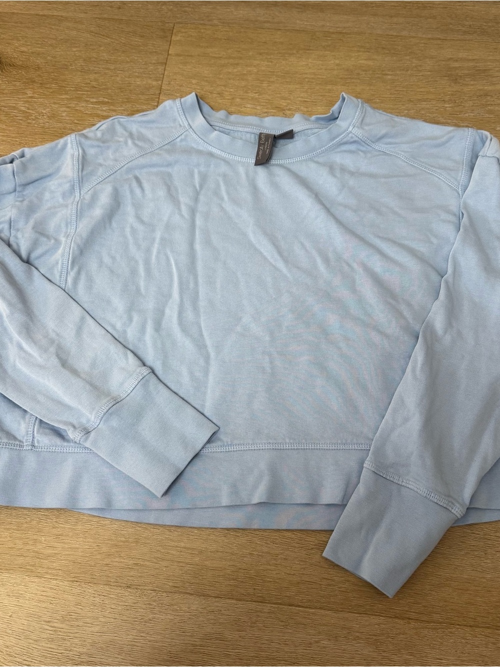 Sweaty Betty Light Blue Long Sleeve Crew Top